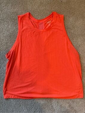 Joe Fresh Active Sleeveless Crop Tank - Bright Coral